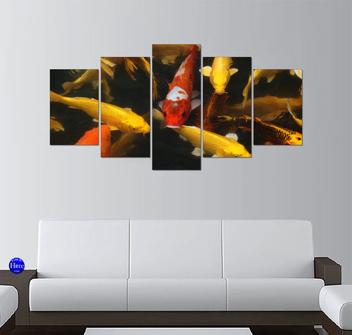 Graceful Nishikigoi Swimming in a Japanese Koi Pond