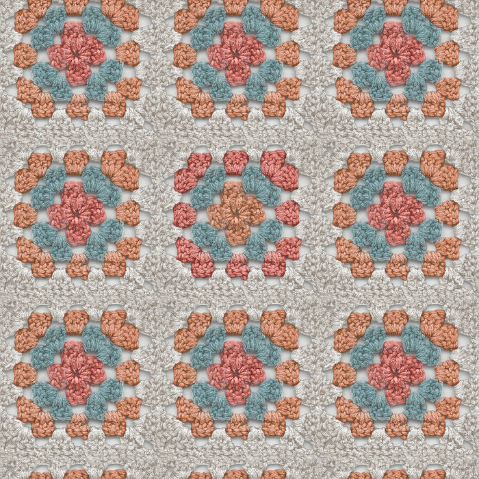 Granny Square Cream & Pink Peel and Stick Wallpaper by WallPops