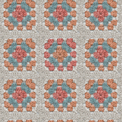Granny Square Cream & Pink Peel and Stick Wallpaper by WallPops
