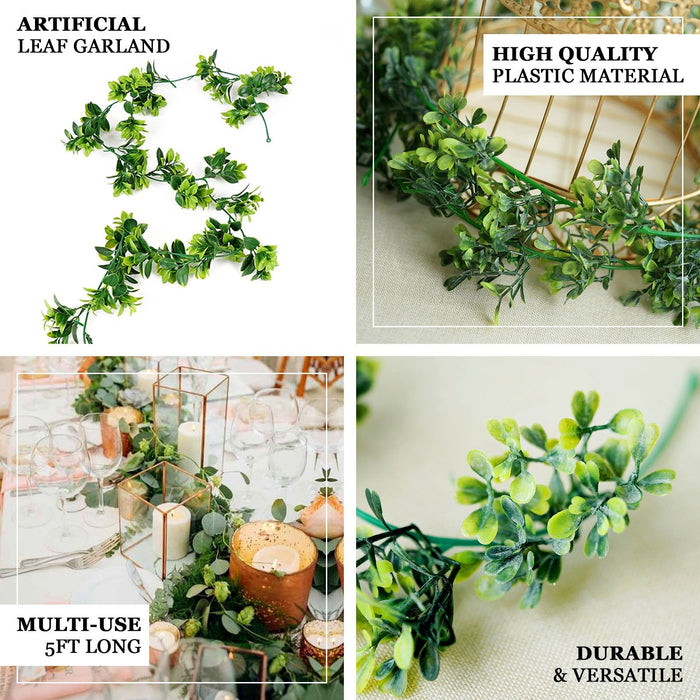 Faux Eucalyptus Garland, Artificial Garland, Greenery Garland, Leaf Garland, Artificial Eucalyptus Garland#color_green