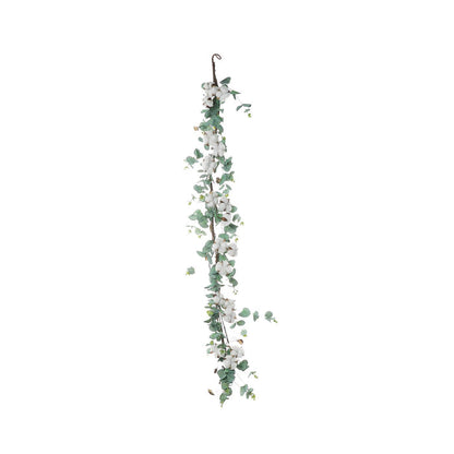Faux Eucalyptus Garland, Artificial Garland, Greenery Garland, Leaf Garland, Artificial Eucalyptus Garland#color_green