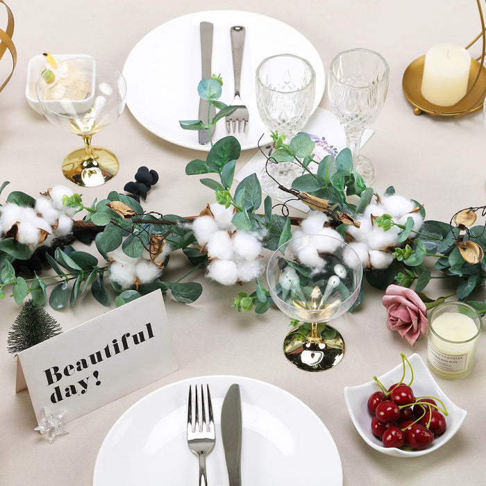 Faux Eucalyptus Garland, Artificial Garland, Greenery Garland, Leaf Garland, Artificial Eucalyptus Garland#color_green