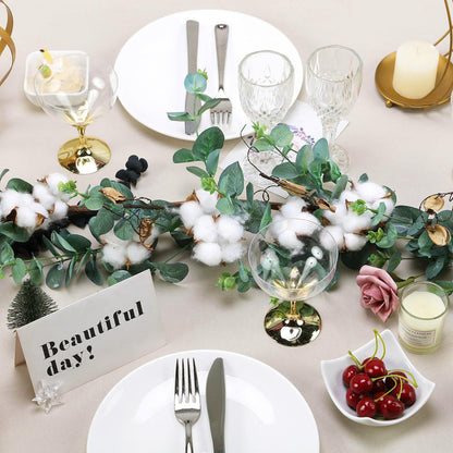 Faux Eucalyptus Garland, Artificial Garland, Greenery Garland, Leaf Garland, Artificial Eucalyptus Garland#color_green