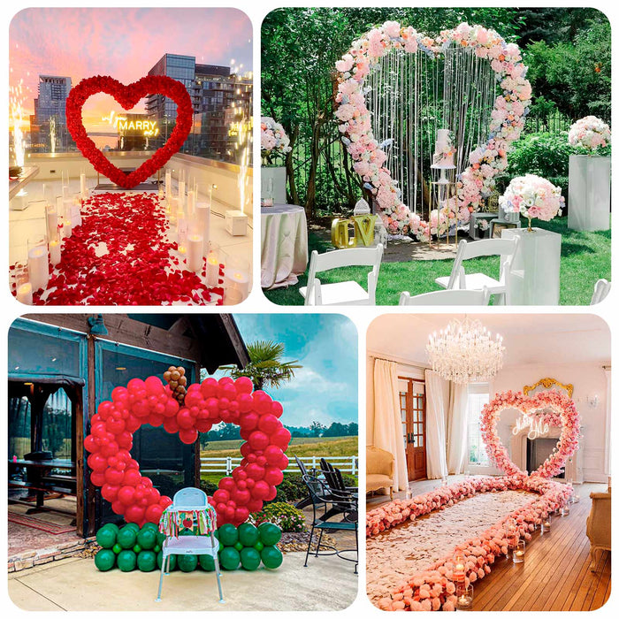 metal, backdrop stand, heart arch frame, heart shaped stand, balloon backdrop frame#color_gold