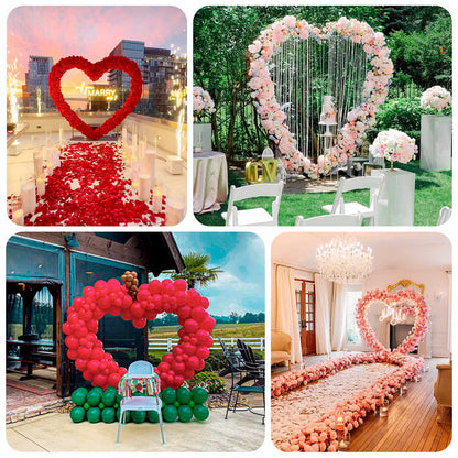 metal, backdrop stand, heart arch frame, heart shaped stand, balloon backdrop frame#color_gold