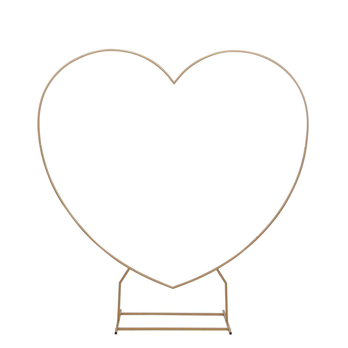 metal, backdrop stand, heart arch frame, heart shaped stand, balloon backdrop frame#color_gold