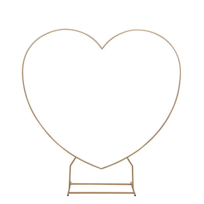 metal, backdrop stand, heart arch frame, heart shaped stand, balloon backdrop frame#color_gold