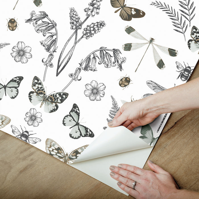 Hidden Treasures Peel and Stick Wallpaper - how to peel