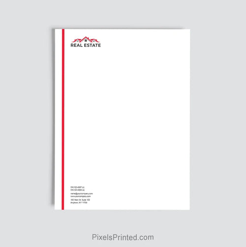 Independent real estate agent letterhead personalized for brokerage use