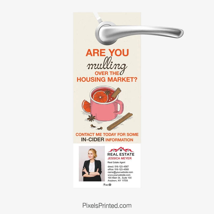 Independent real estate fall autumn door hangers