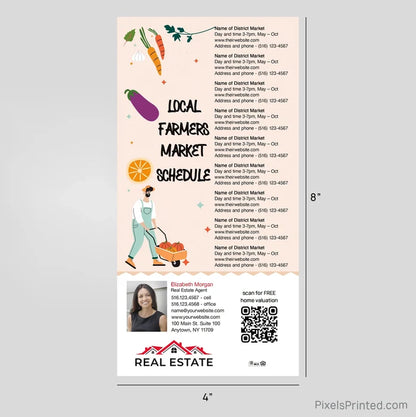 Independent Real Estate Farmers Market Schedule Postcard Magnet postcard magnets PixelsPrinted
