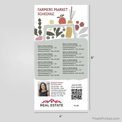 Independent Real Estate Farmers Market Schedule Postcard Magnet postcard magnets PixelsPrinted