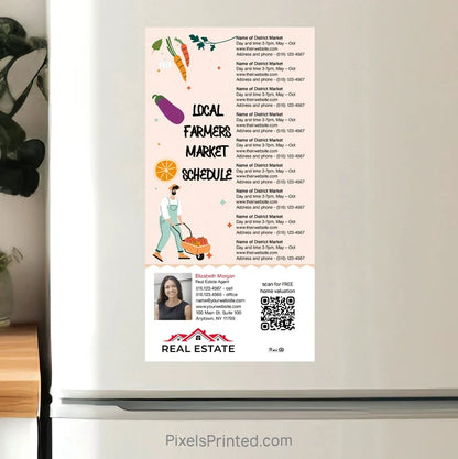 Independent Real Estate Farmers Market Schedule Postcard Magnet postcard magnets PixelsPrinted