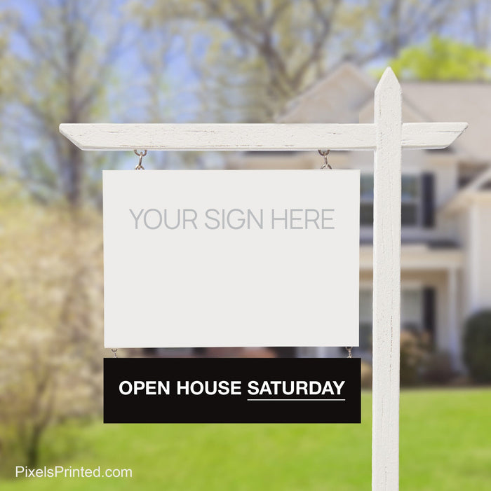 independent real estate open house sign riders PixelsPrinted