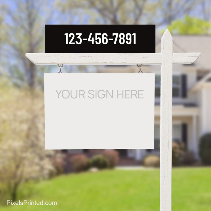 independent real estate phone number sign riders PixelsPrinted