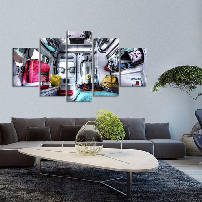 Ambulance Interior 5 Panel Canvas Print Wall Art - GotItHere.com