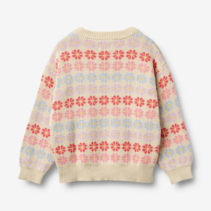 Wheat Main Jacquard Pullover Harlow Pullover 9659 sandshell flowers