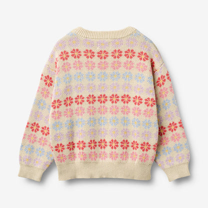 Wheat Main Jacquard Pullover Harlow Pullover 9659 sandshell flowers