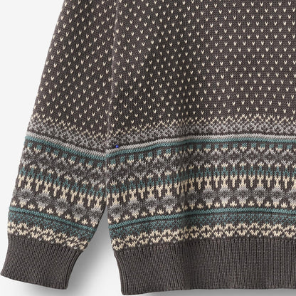 Wheat Main Jacquard Pullover Julius Pullover 9619 dark charcoal