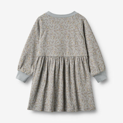 Wheat Main Jersey dress L/S Dorthea Dress 9765 slightly blue flowers