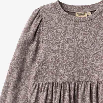 Wheat Main Jersey Dress L/S Eliane Dress 9768 purple plum paisley