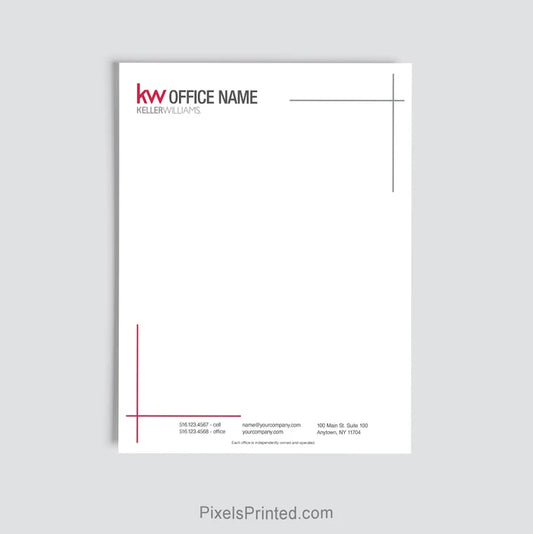 Keller Williams agent letterhead personalized for a real estate office