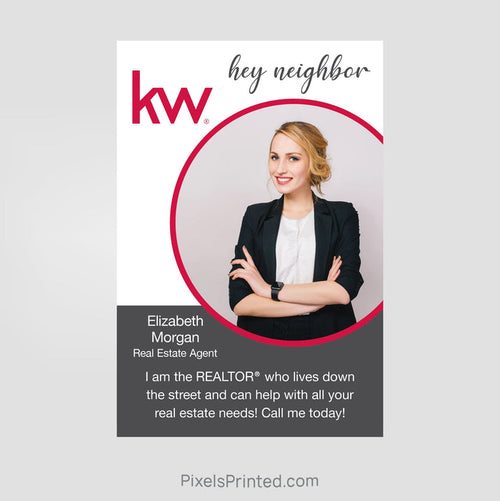 Keller Williams real estate agent announcement postcards PixelsPrinted