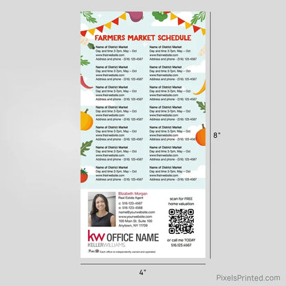 Keller Williams Real Estate Farmers Market Calendar Magnets postcard magnets PixelsPrinted