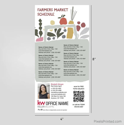 Keller Williams Real Estate Farmers Market Schedule Postcard Magnets postcard magnets PixelsPrinted