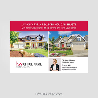 Keller Williams real estate new agent mailers PixelsPrinted
