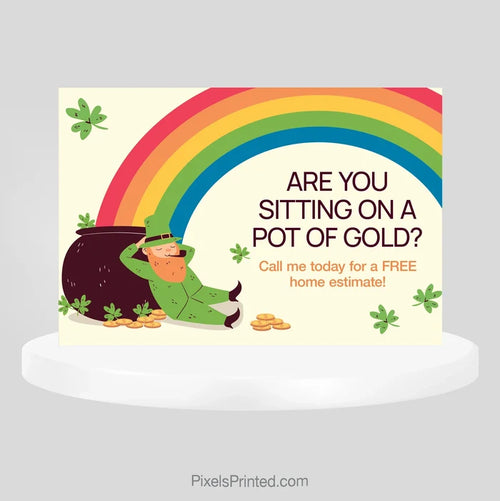 Keller Williams real estate St Patrick’s Day introduction postcard PixelsPrinted