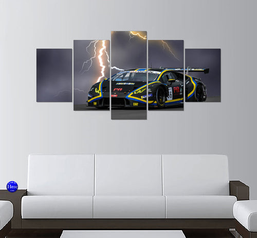 Lamborghini Huracan GT3 Race Car Under Lightning Storm