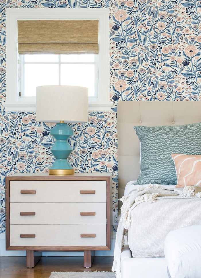 Marigold Forest P&S Wallpaper in a room setting