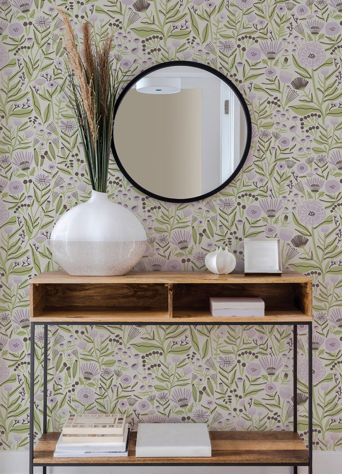 Marigold Forest P&S Wallpaper in a room setting
