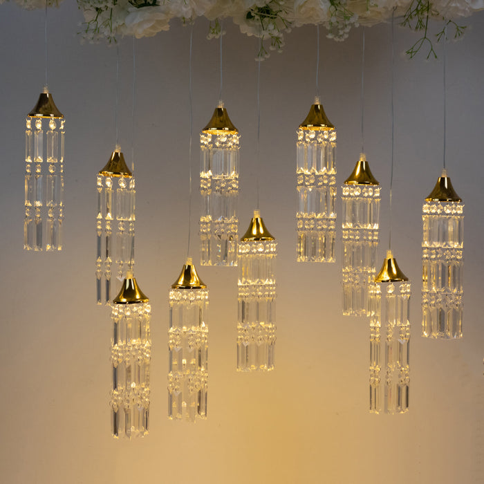 string lights, LED lights, warm white string light, hanging lights, crystal string lights, decorative lights, chandelier decor#color_parent