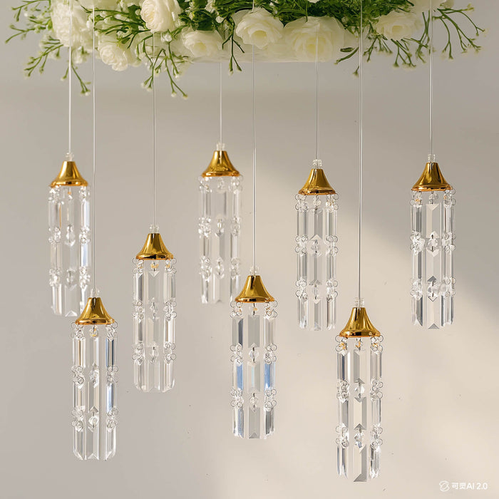 string lights, LED lights, warm white string light, hanging lights, crystal string lights, decorative lights, chandelier decor#color_parent