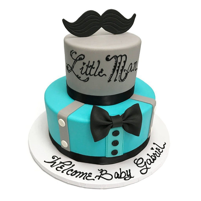Little Man Suspenders Theme Cake Freed's Bakery