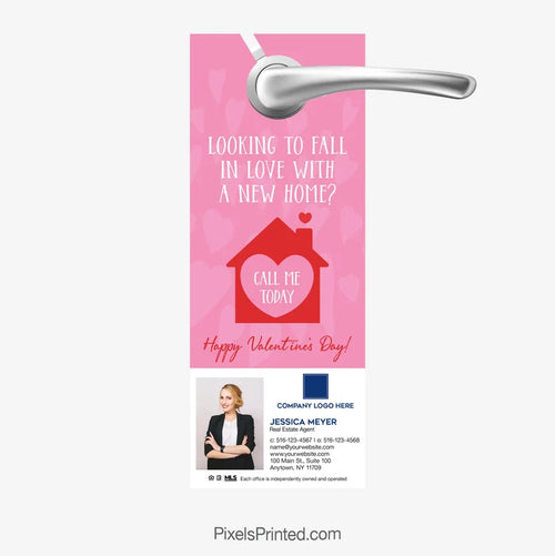 Coldwell Banker real estate Valentine's Day door hanger