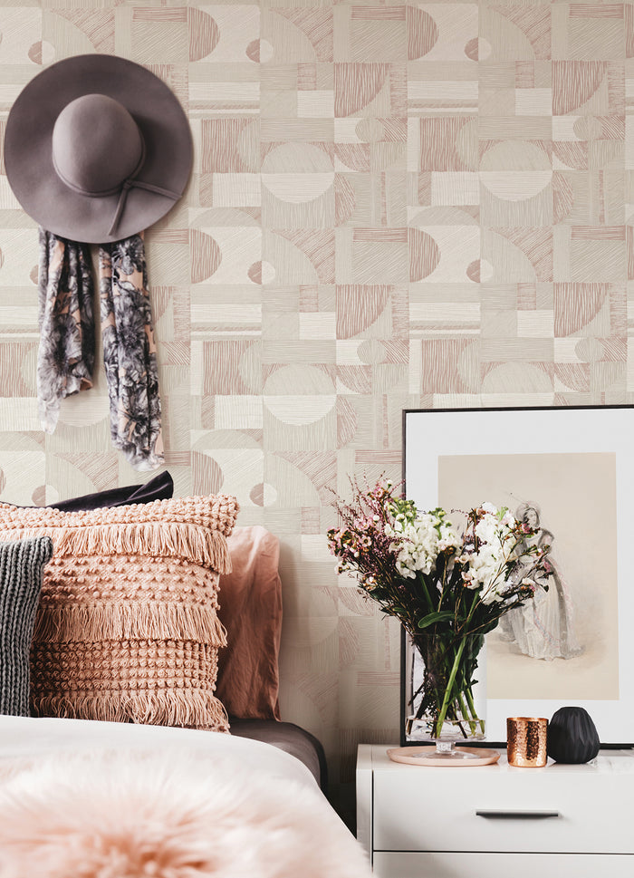 Margo Peel and Stick Wallpaper in a room setting