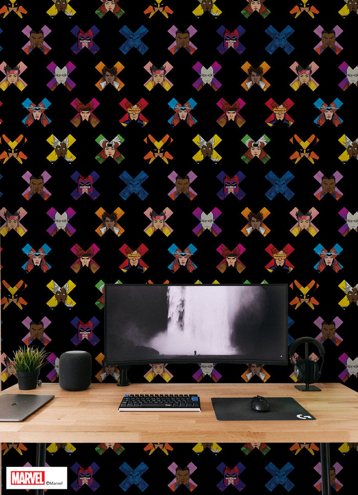 Marvel's X-MEN '97 Faces P&S Wallpaper in a room setting