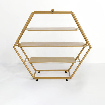metal, cupcake stand, tiered cupcake stand, hexagon cupcake stand, dessert display stands#color_gold