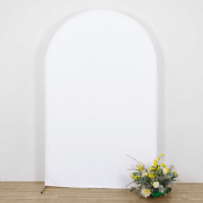 spandex, backdrop cover, round arch backdrop cover, arch cover, chiara covers#color_white