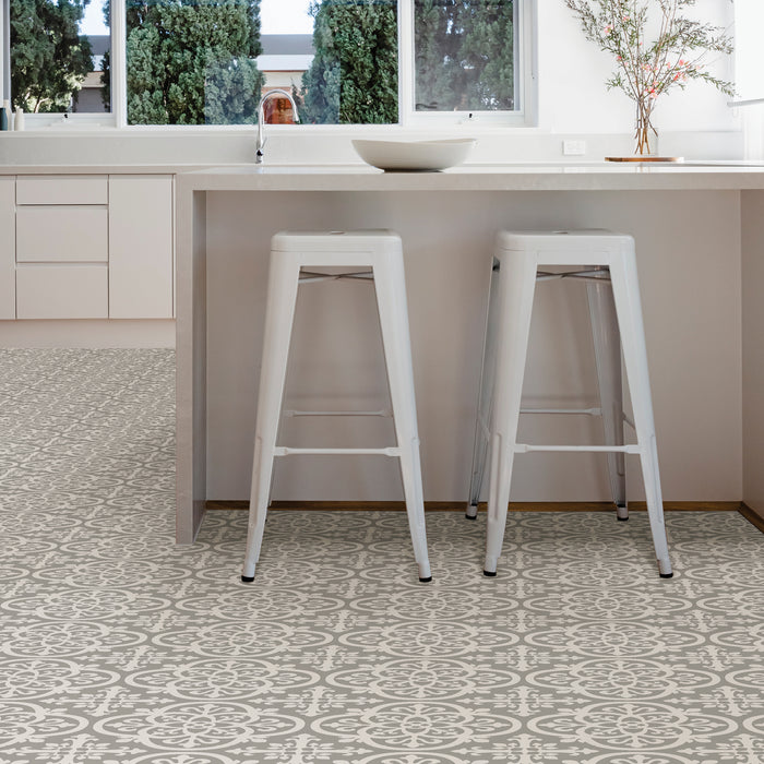 Medina Floor Tiles in a room setting
