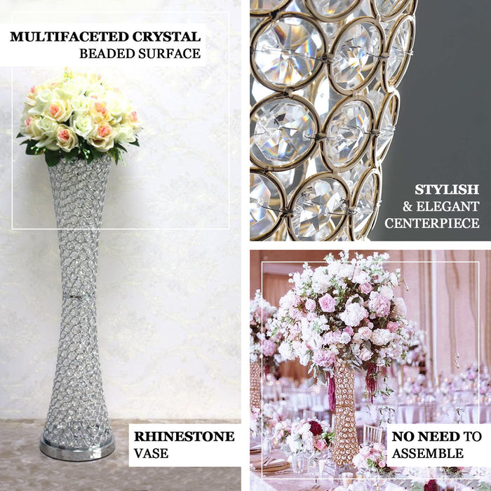 crystal flower vase, hurricane vase, glass vase, large floor vase, vase decoration#color_parent