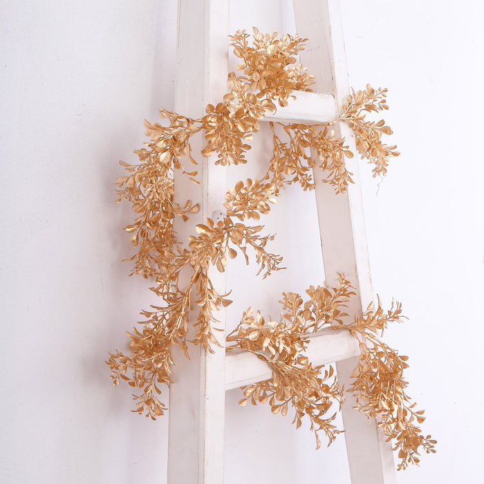 metal leaf garland, table garlands, garland decoration, gold leaf garland, hanging vines#color_gold