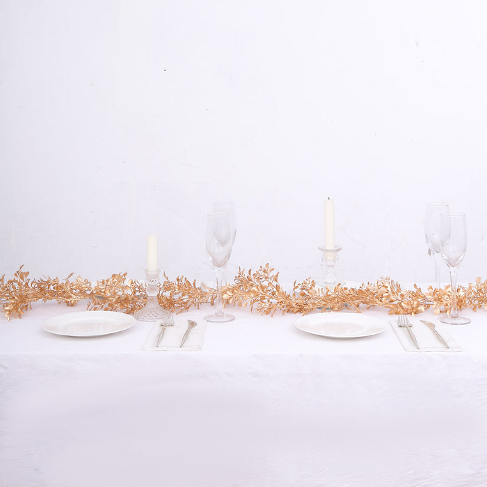 metal leaf garland, table garlands, garland decoration, gold leaf garland, hanging vines#color_gold