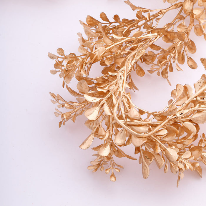 metal leaf garland, table garlands, garland decoration, gold leaf garland, hanging vines#color_gold