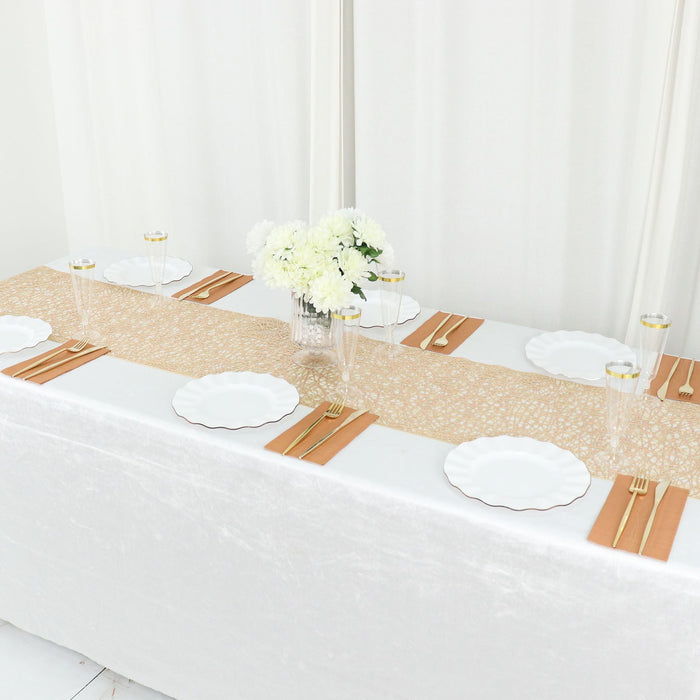 vinyl table runners, plastic table runners, dining table runner, long table runners, runners for dining room tables#color_gold