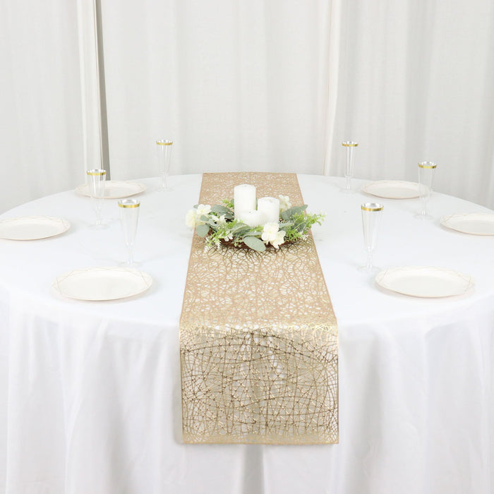 vinyl table runners, plastic table runners, dining table runner, long table runners, runners for dining room tables#color_gold