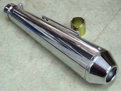 MUFFLER Reverse cone shorty 1 3/4" 1 1/2" motorcycle exhaust Triumph BSA pipes